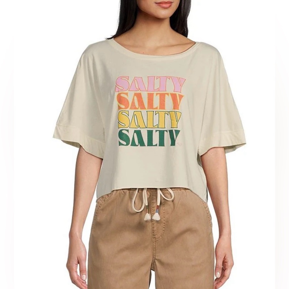 NWT Roxy Salty Stack Short Sleeve Graphic T-Shirt- Size Small